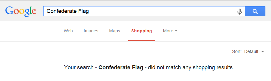 Google Censorship of Confederate Flag