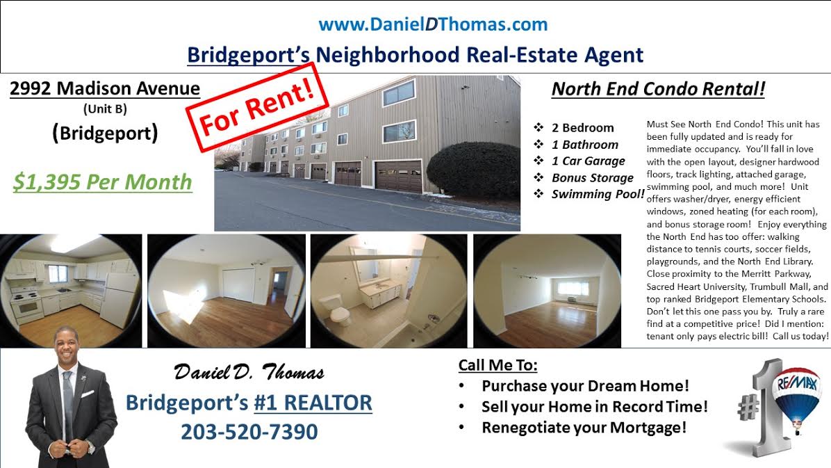 For Rent By Daniel D. Thomas Bridgeport's 1 Real Estate Agent