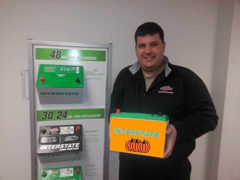 Larry at Interstate Batteries of Fairfield and Litchfield Counties is the EXCLUSIVE distributor of the Pumpkin Spice Battery!