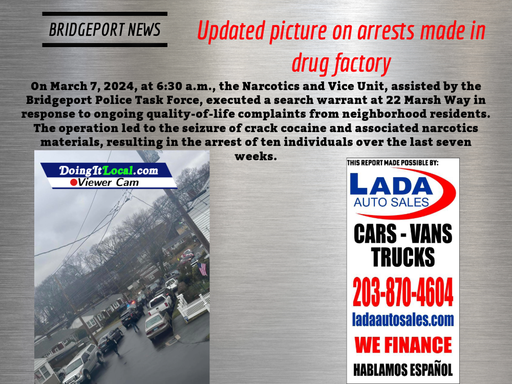 Bridgeport News: Updated Picture on arrests made in drug factory