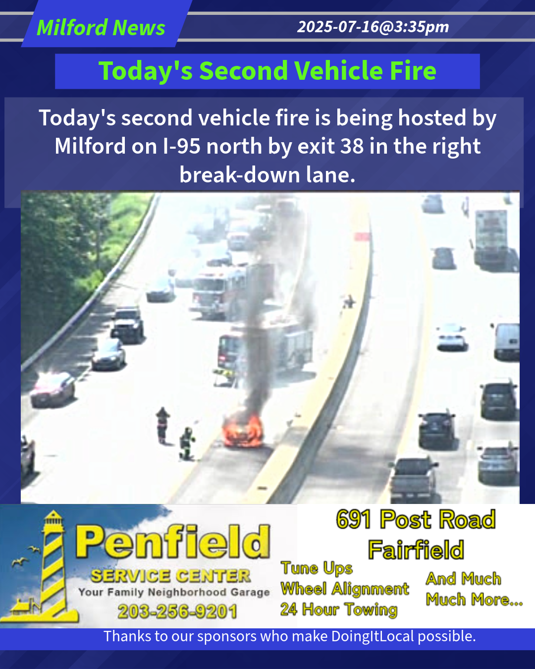 Today’s Second Vehicle Fire