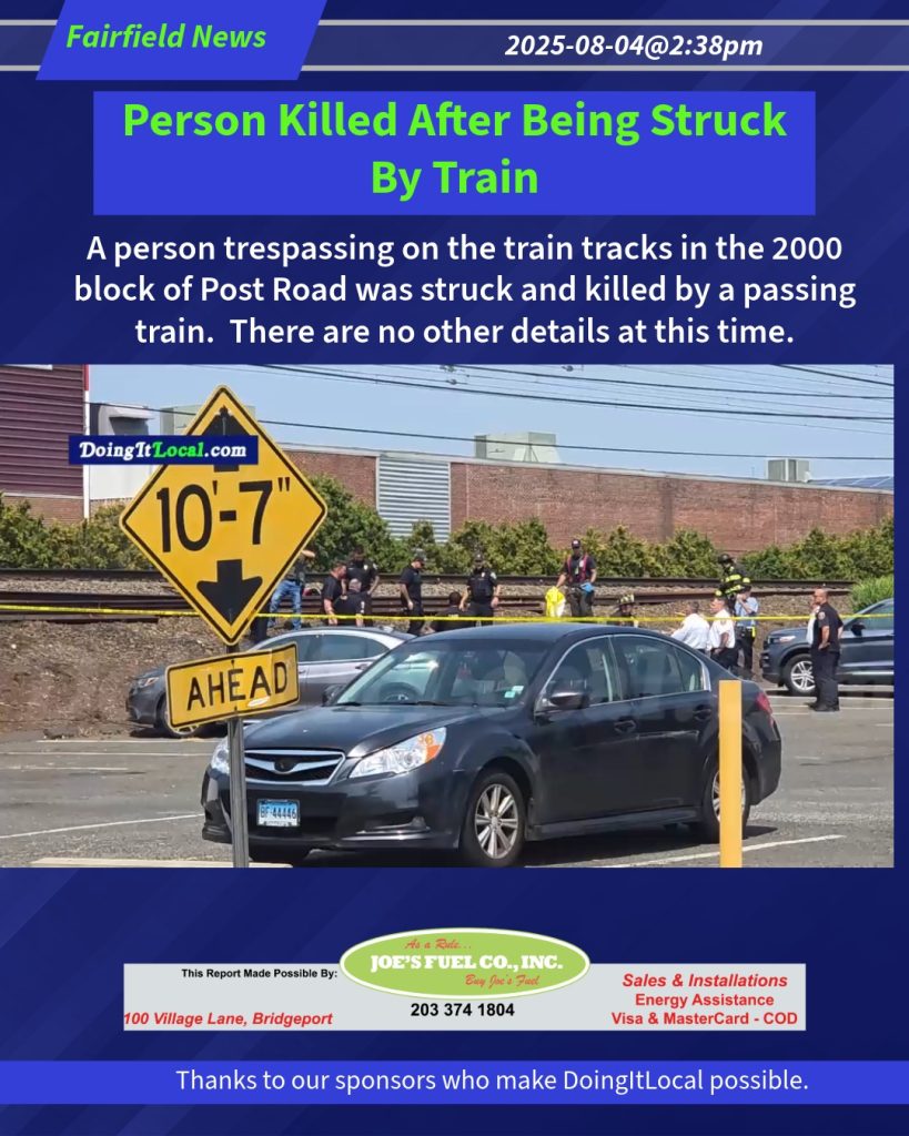 Person Killed After Being Struck By Train - DoingItLocal