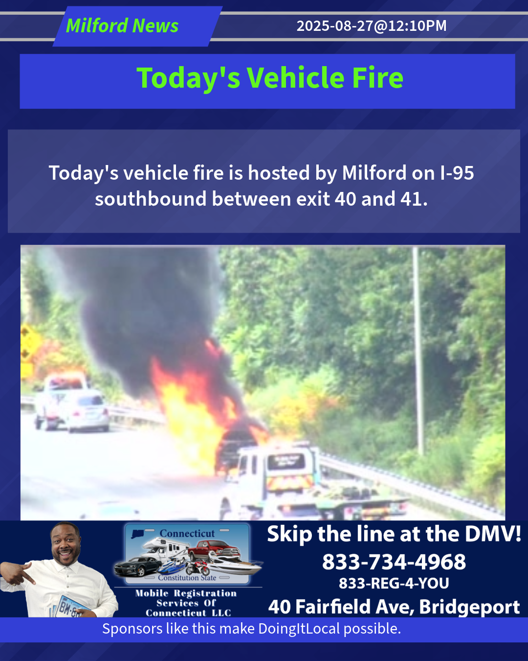 Today’s Vehicle Fire