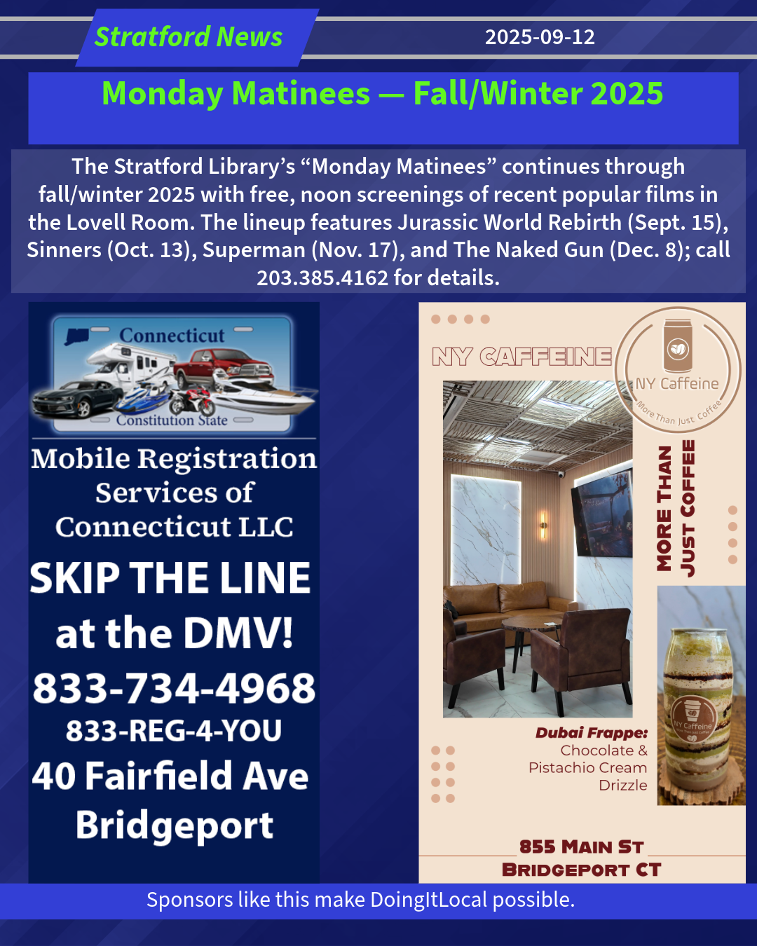 Monday Matinees — Fall/Winter 2025