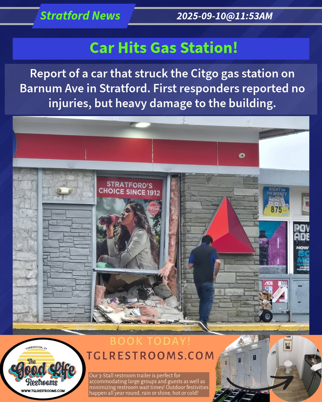 Car Hits Gas Station!