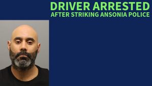 Police arrest of Angel Sosa after striking an Ansonia Connecticut police cruiser and fleeing with a firearm in the vehicle.